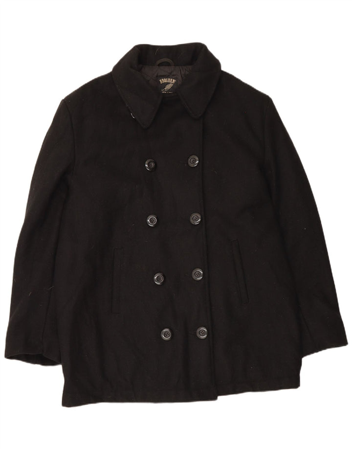 Brogden Dame Oversized Pea Coat UK 16 Large Black