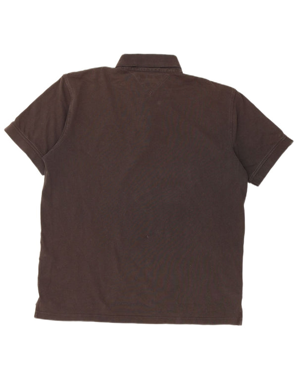 Tommy Hilfiger Herre Regular Fit Polo Shirt XL Sort Bomuld