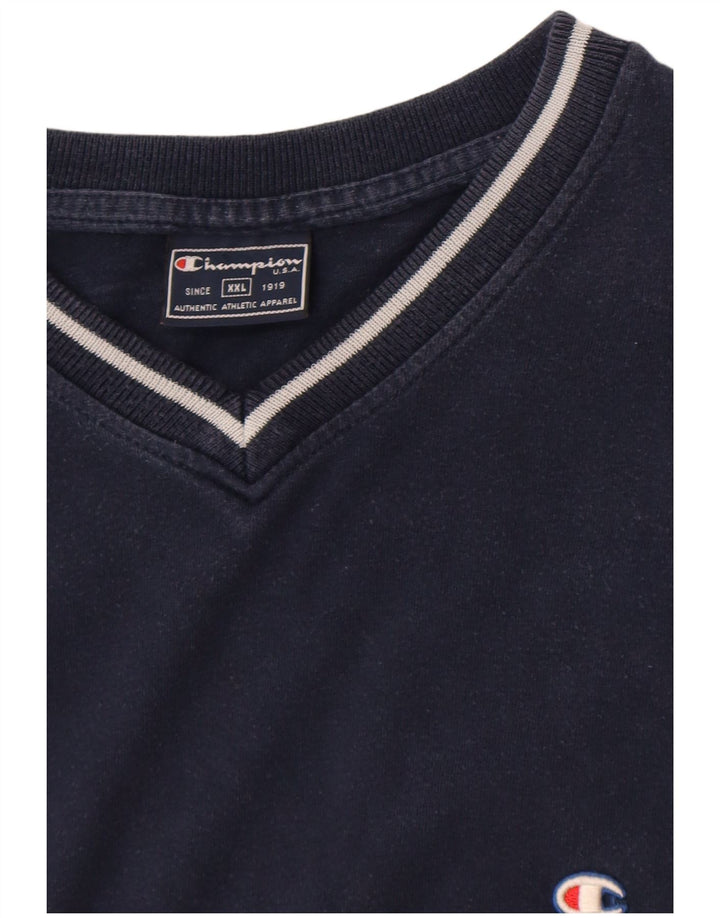 Champion Herre T-Shirt Top 2XL Navy Blue