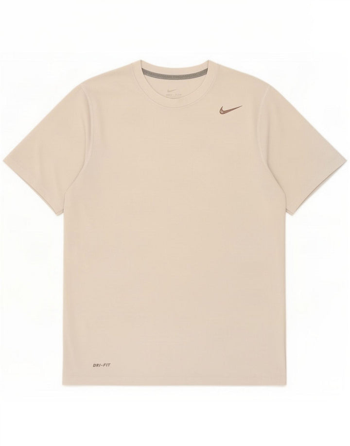 Nike Herre Dri Fit T-Shirt Top Medium Grey Polyester
