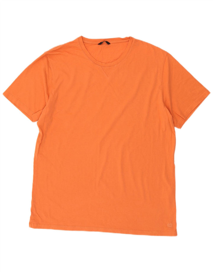 MASSIMO DUTTI Herre T-Shirt Top XL Orange Bomuld