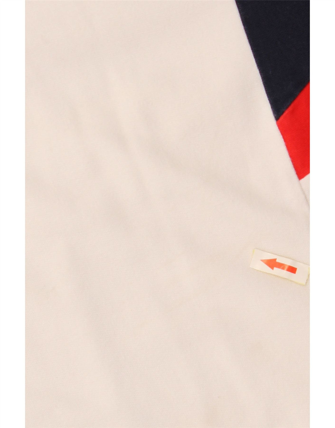 TOMMY HILFIGER Dame Polo Shirt UK 14 Large White Colourblock