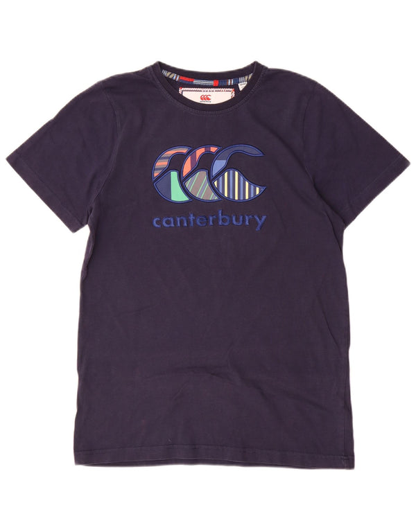 Canterbury Boys Grafisk T-Shirt Top 13-14 år Marineblå Bomuld