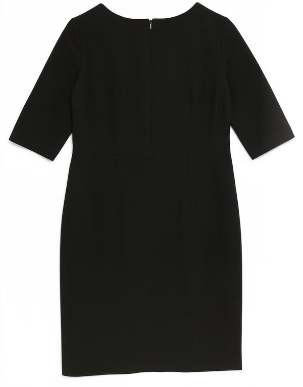 Hobbs Kvinders 3/4-ærmede Skede Kjole UK 14 Stor Grøn Polyester
