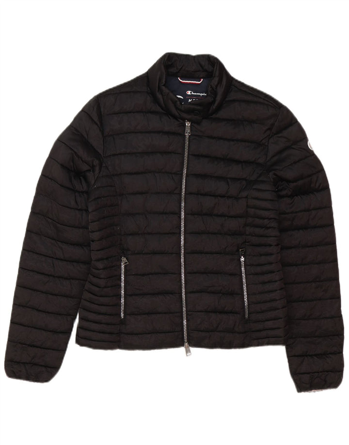 Champion Dame Polstret Jakke UK 12 Medium Sort Polyamid