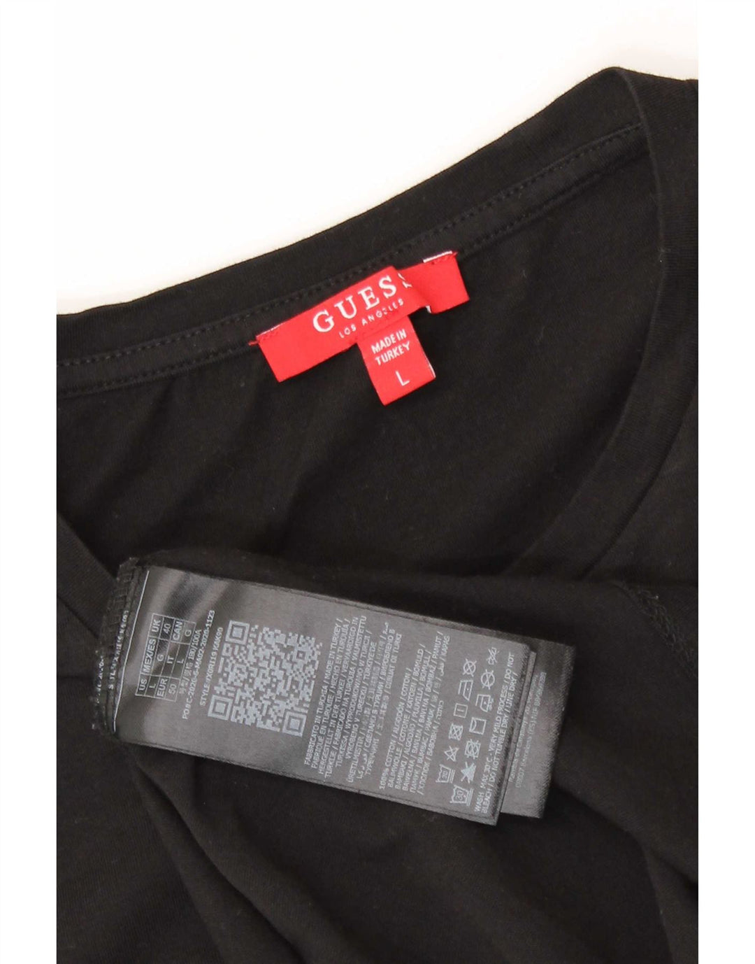 Guess Herre Grafisk T-Shirt Top Stor Sort Bomuld