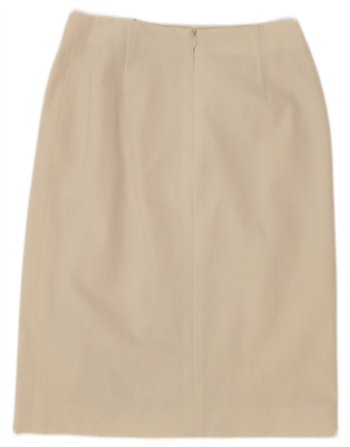 Gianfranco Ferre kvinders blyantnederdel UK 10 Small W27 Off White Polyester