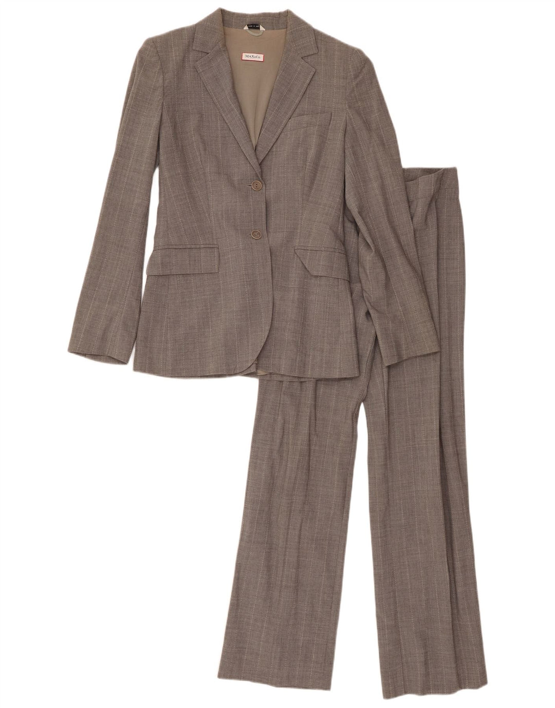 Max & Co. Damedragt med 2 knapper UK 6 XS W28 L31 Grå nålestribe