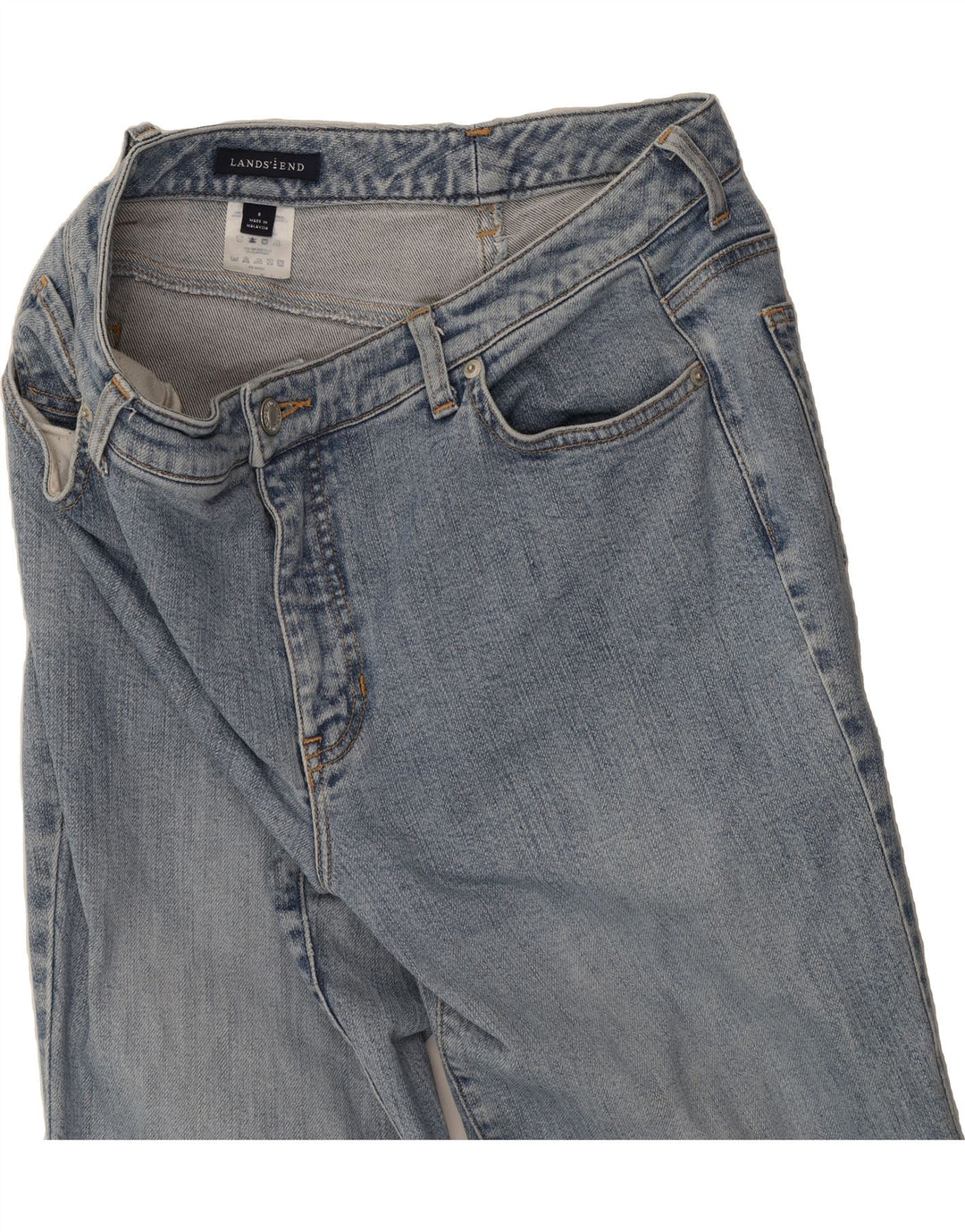 LANDS END Womens Bootcut Jeans US 8 Medium W30 L30 Blue Cotton Vintage Lands End and Second-Hand Lands End from Messina Hembry 