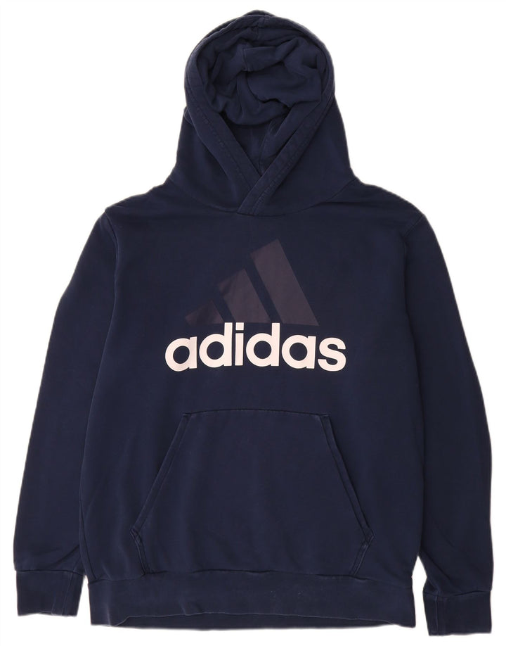 Adidas grafisk hættetrøje til mænd, stor marineblå