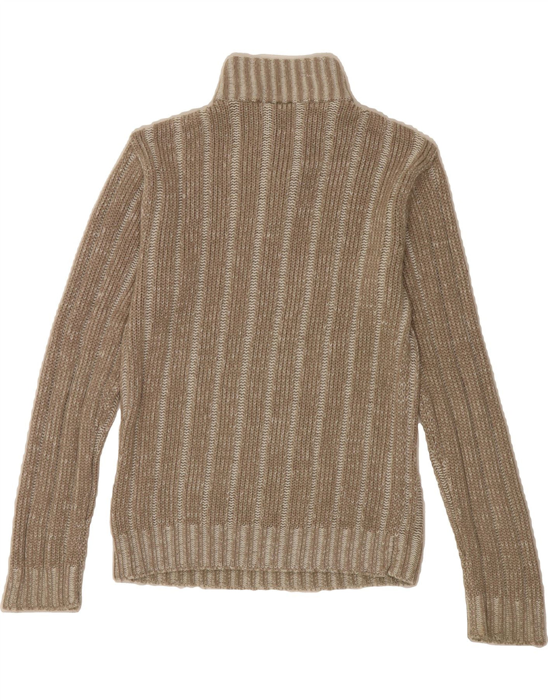 ANGELO LITRICO Mens Zip Neck Jumper Sweater Small Beige Vintage Angelo Litrico and Second-Hand Angelo Litrico from Messina Hembry 