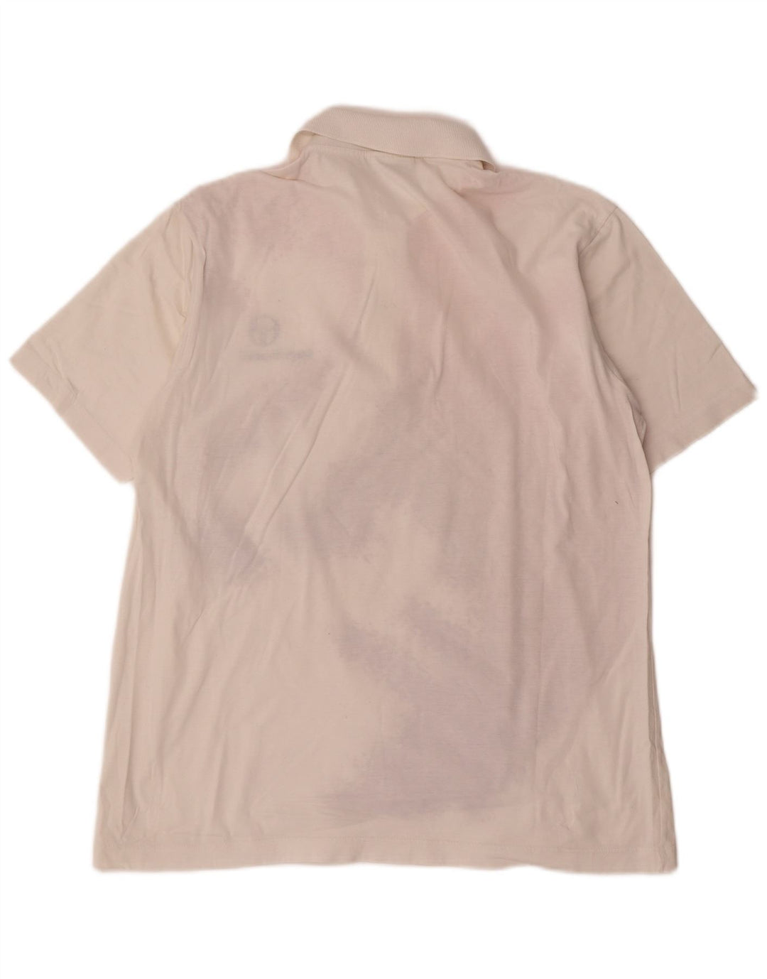Sergio Tacchini Herre abstrakt mønster poloshirt Medium hvid bomuld