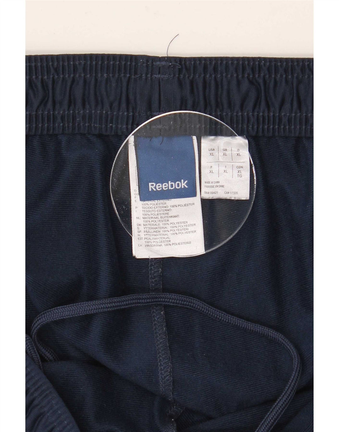 Reebok Herre grafisk træningsdragt Bukser XL Navy Blue Colourblock Polyester