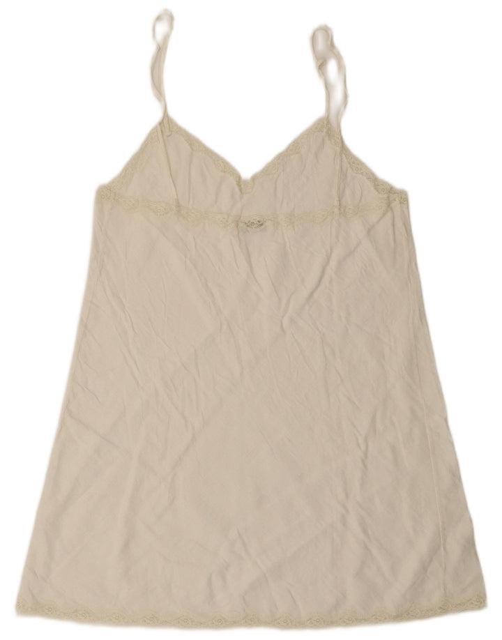 Vintage Dame Mini Slip Dress UK 10 Small White