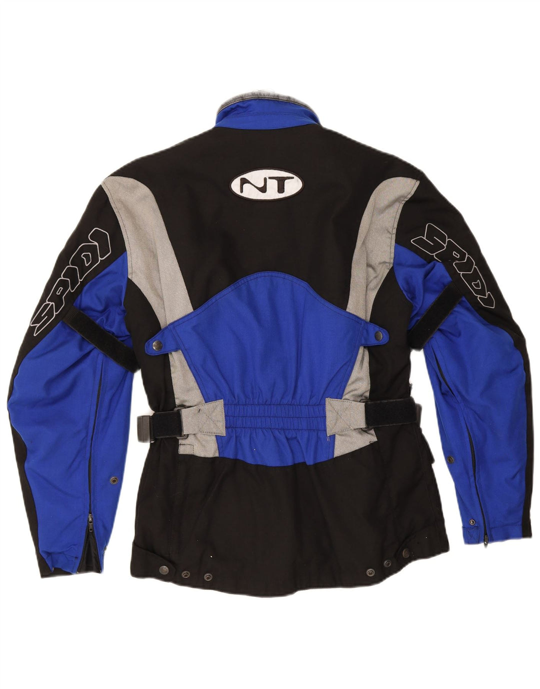 SPIDI Mens Biker Jacket UK 36 Small Black Colourblock Polyester