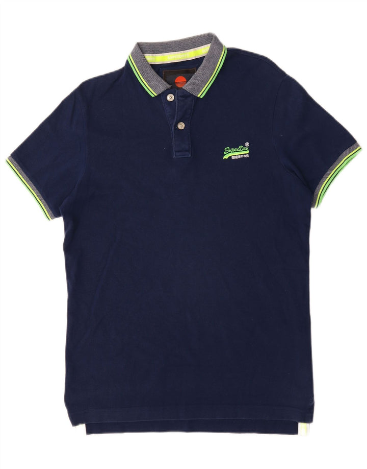 Superdry herre poloshirt Stor marineblå bomuld
