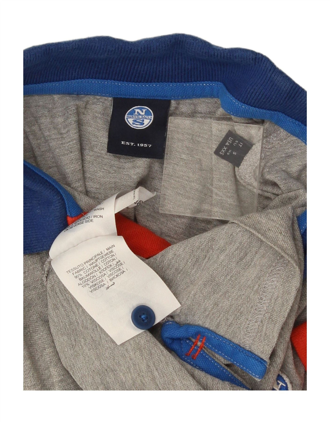 North Sails Herre poloshirt XS Grå Colourblock Bomuld