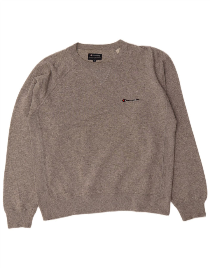 Champion Herre Sweatshirt Jumper Large Grå Bomuld