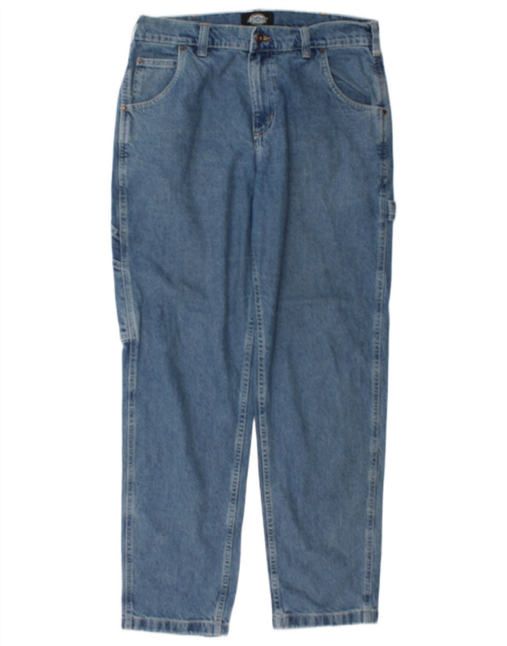 Dickies Herre Cargo Tapered Jeans W33 L32 Blå Bomuld
