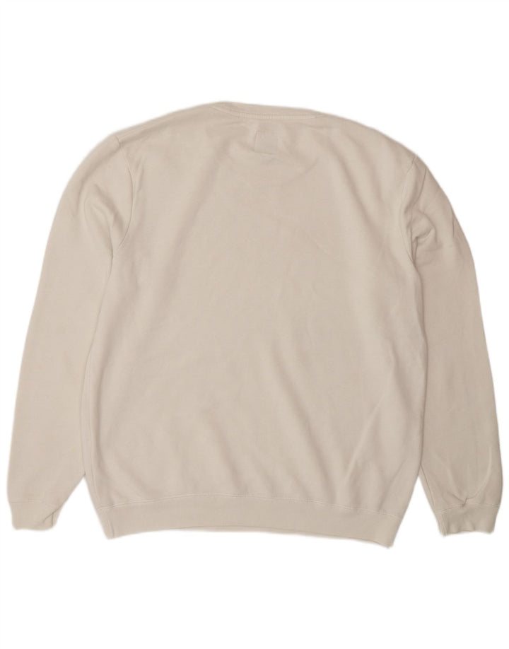 Jack Wills Herre Sweatshirt Jumper Stor Hvid Bomuld