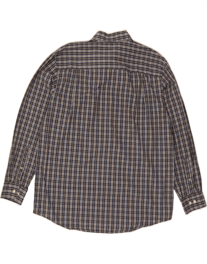 IZOD Mens Shirt XL Navy Blue Check Cotton Vintage Izod and Second-Hand Izod from Messina Hembry 