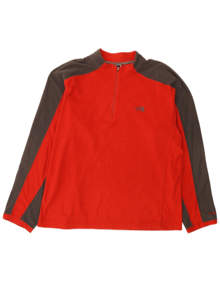 The North Face Herre lynlås-hals Fleece Jumper Large Rød Colourblock Polyester