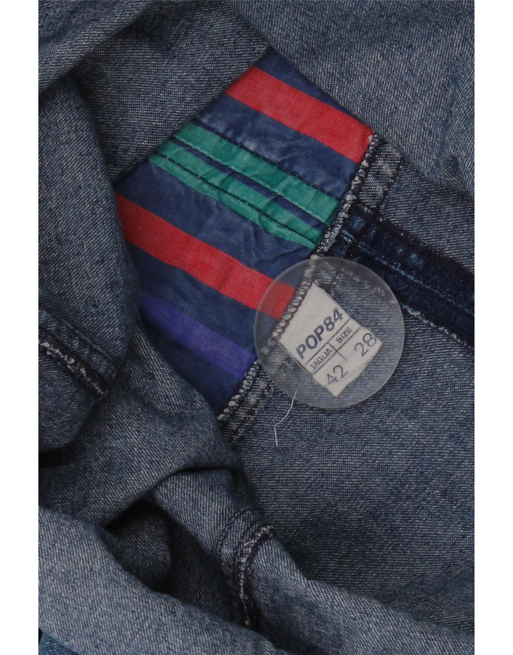 POP 84 Dame Denim Nederdel IT 42 Medium W28 Blå Bomuld