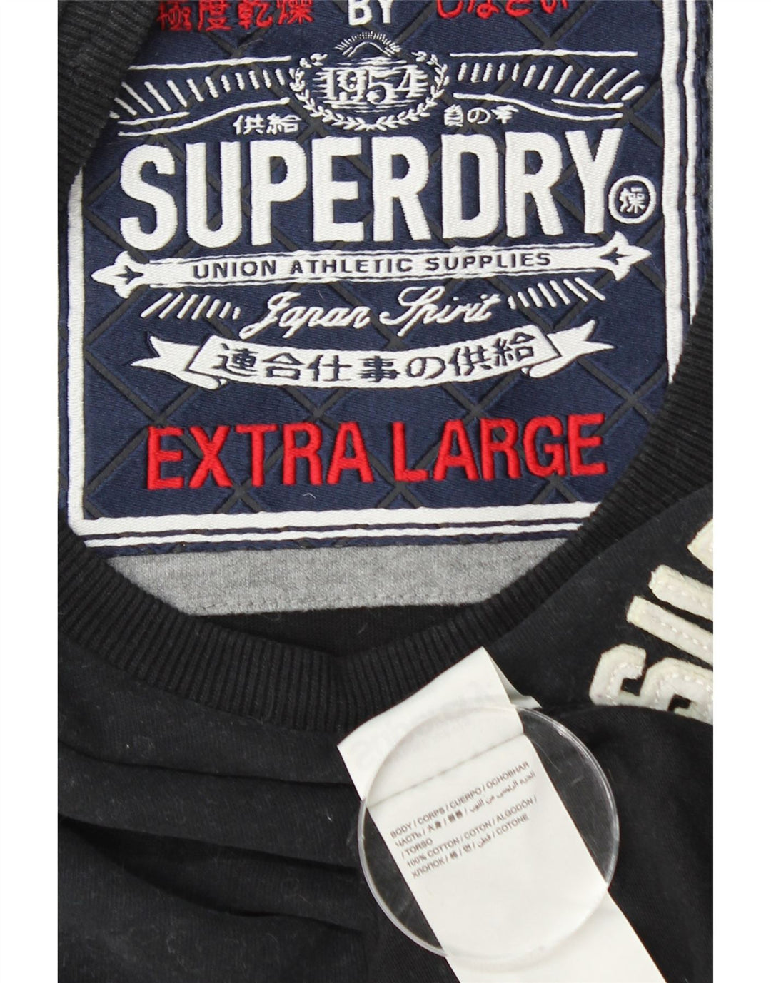 Superdry Grafisk T-shirt top til mænd XL sort bomuld