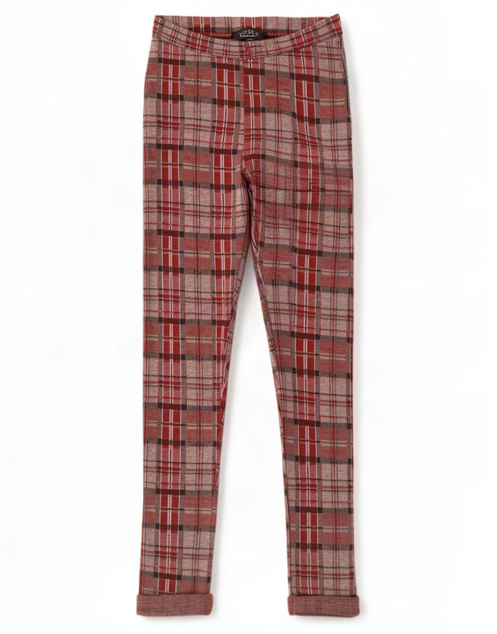 Topshop Grafiske Leggings til kvinder UK 8 Lille rødternet polyester