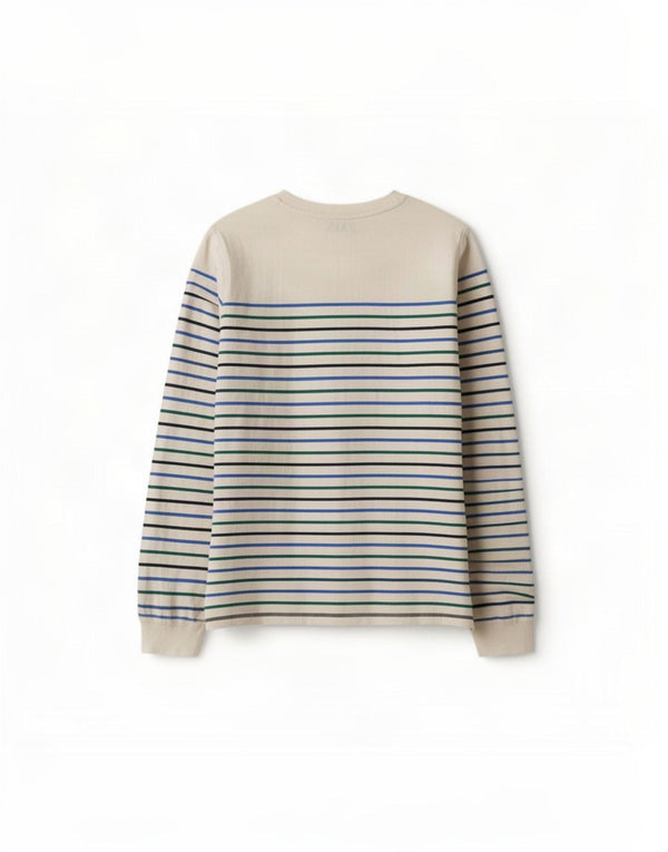 Marks & Spencer Womens Top Long Sleeve UK 18 XL White Striped Cotton