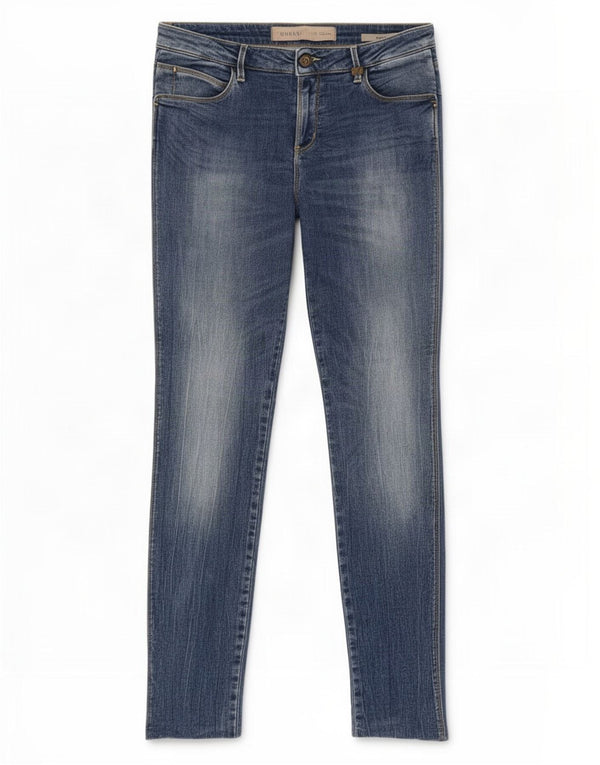 Guess Womens Curve X Skinny Jeans W30 L29 Blue Cotton