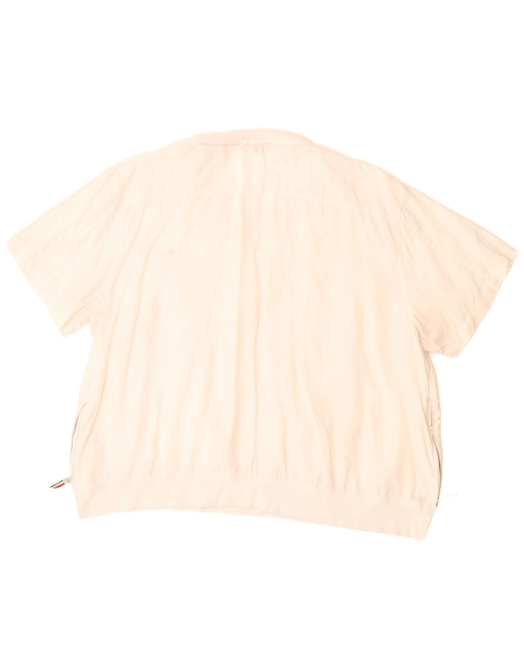 Tommy Hilfiger Dame Bluse Top UK 20 2XL Hvid Linned