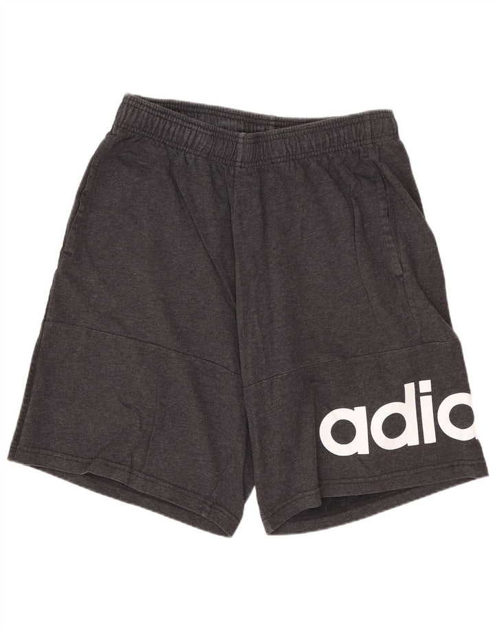 Adidas Herre grafiske sportsshorts store grå bomuld
