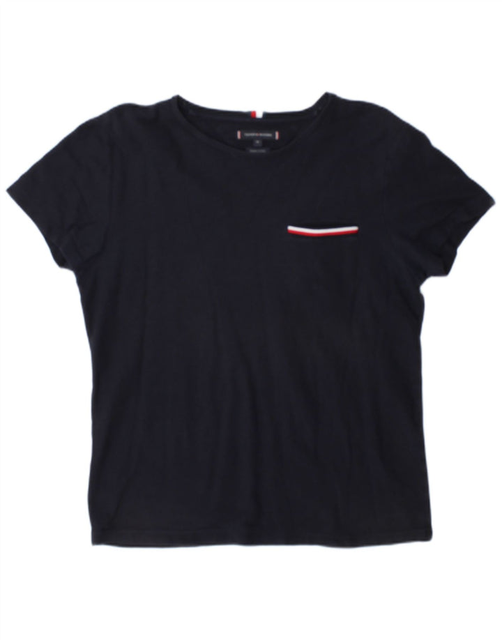 Tommy Hilfiger Herre T-Shirt Top Medium Marineblå Bomuld