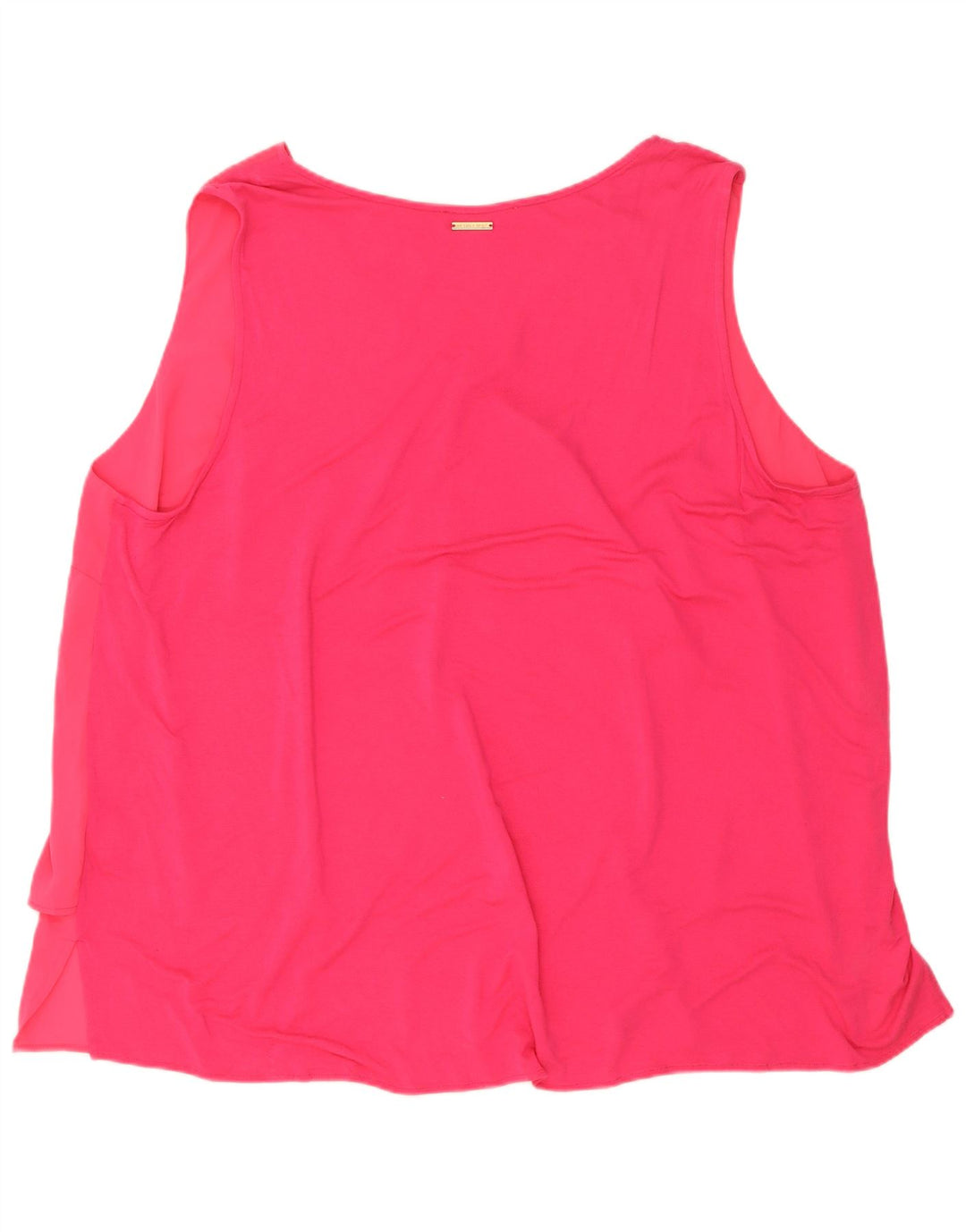 Michael Kors Dame ærmeløs bluse Top UK 22 3XL Pink Polyester