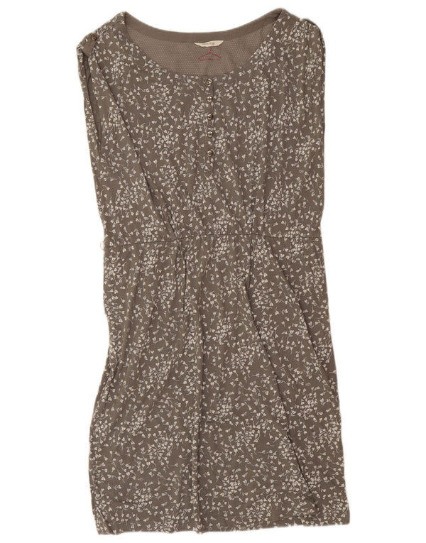 White Stuff Womens Sleeveless Sheath Dress UK 14 Large Grey Floral