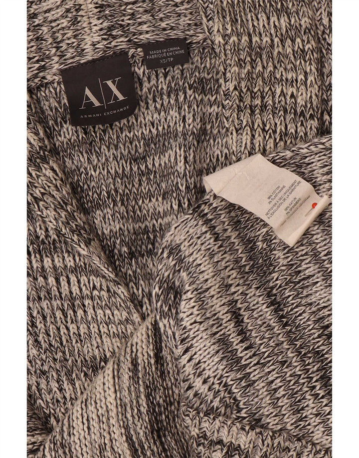 Armani Exchange Herre Cardigan Sweater XS Grå Flecked Bomuld