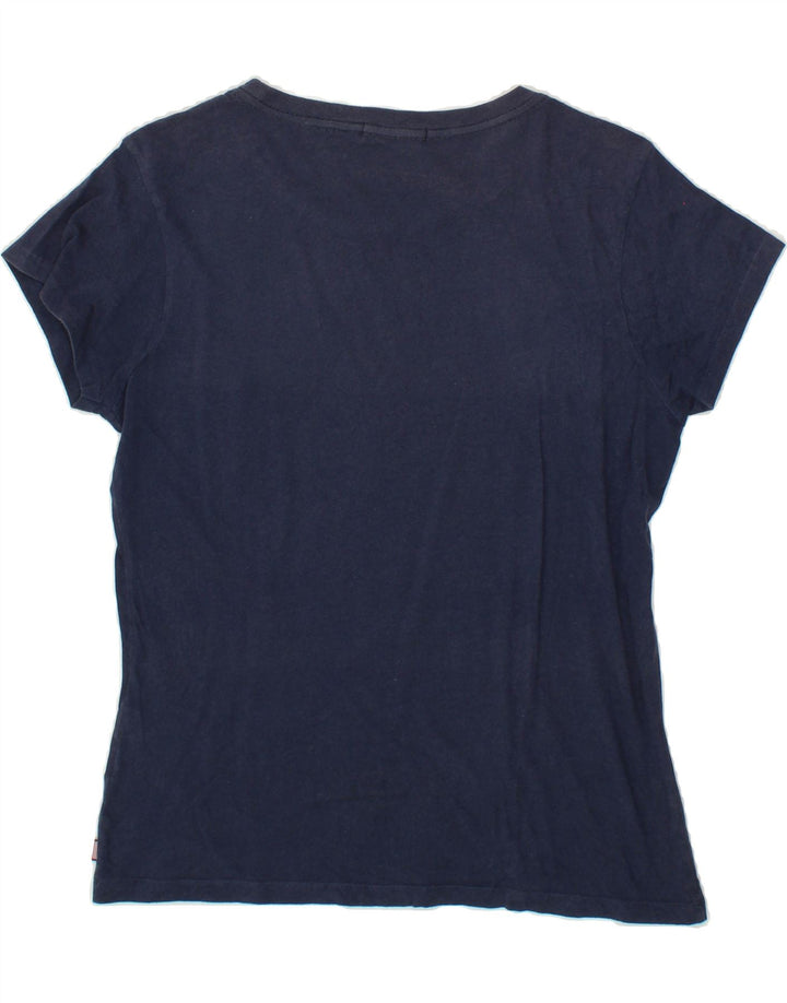 NORTH SAILS Womens Graphic T-Shirt Top UK 16 Large Navy Blue Vintage North Sails and Second-Hand North Sails from Messina Hembry 
