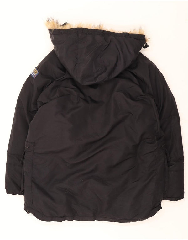 Woolrich Herre hættepolstret jakke UK 42 XL sort nylon