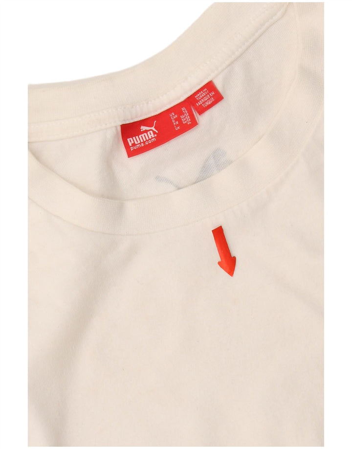 Puma Herre Grafisk Vest Top XL Hvid Bomuld