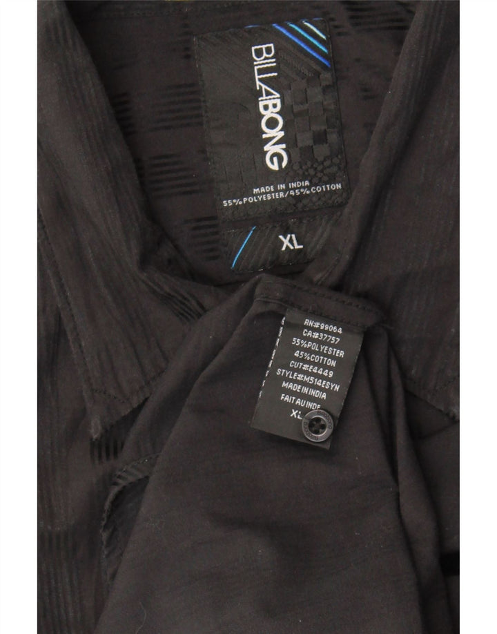 Billabong herre grafisk skjorte XL sort stribet polyester