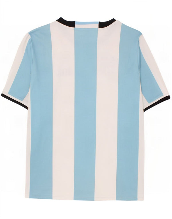 Adidas Boys Climacool T-Shirt Top 13-14 År Blå Stribet Polyester