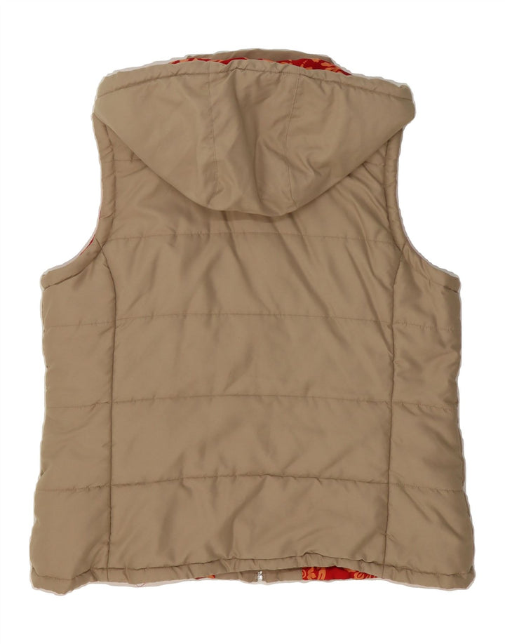 PACO Womens Hooded Padded Gilet UK 18 XL Beige Polyester Vintage Paco and Second-Hand Paco from Messina Hembry 