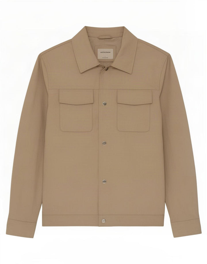 Marks & Spencer Herre Bomber Jacket UK 40 Large Beige