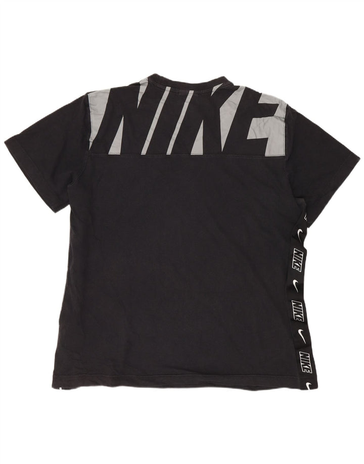 Nike grafisk T-shirt top til mænd, stor sort bomuld