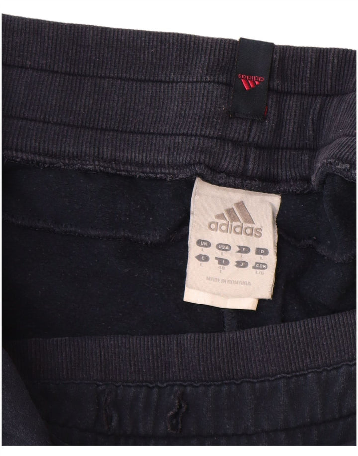 Adidas Dame træningsdragt Bukser Joggers UK 14 Large Navy Blue Cotton