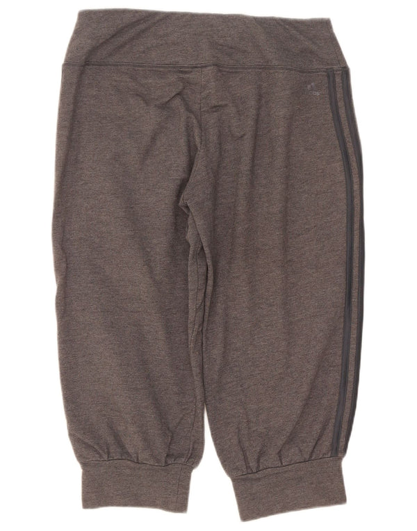 Adidas Dame Capri Træningsdragt Bukser Joggers UK 12 Medium Grey Bomuld