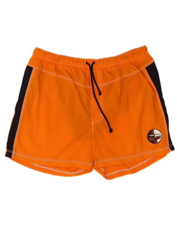Diadora Herre almindelige svømmeshorts 2XL Orange Colourblock Polyamid