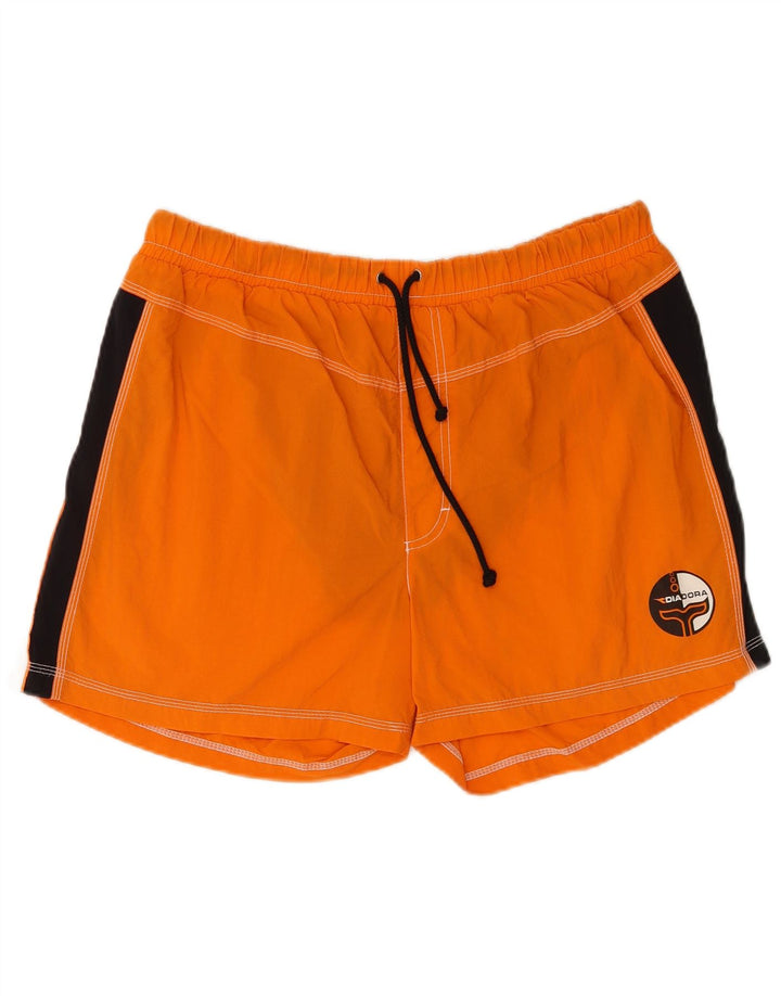 Diadora Herre almindelige svømmeshorts 2XL Orange Colourblock Polyamid