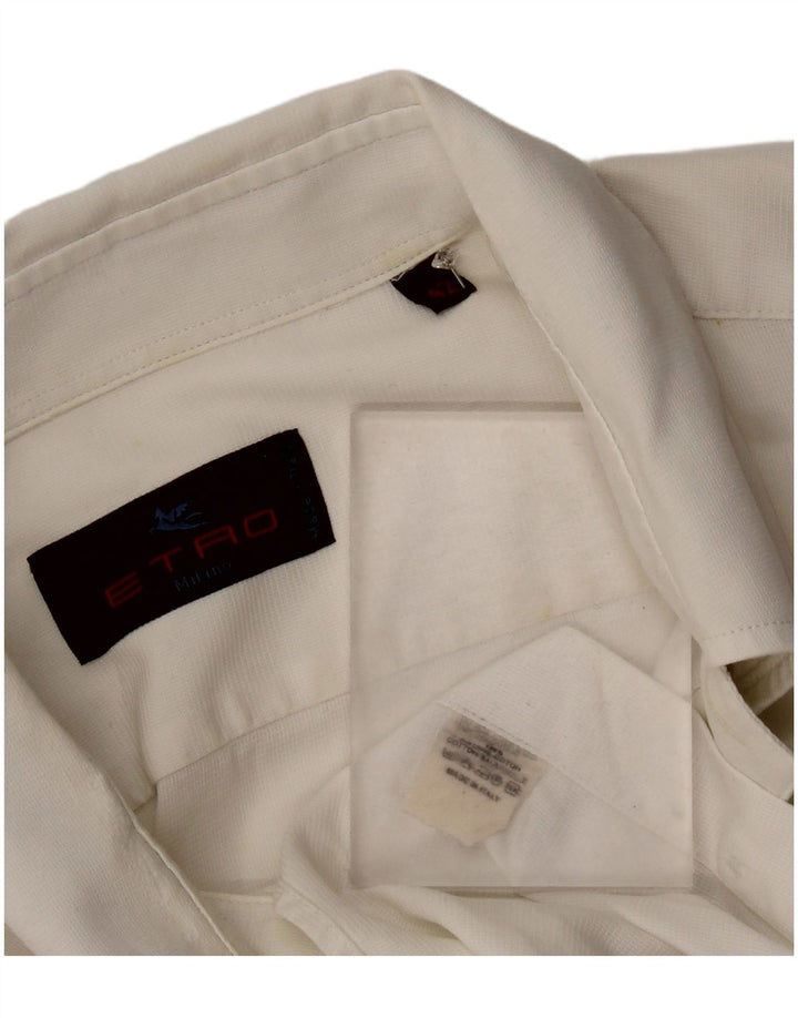 Etro Herreskjorte str. 42 Large Off White Bomuld